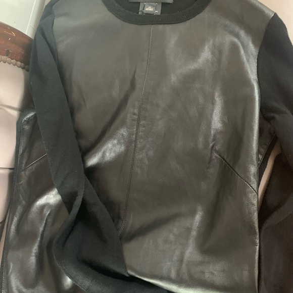 NWT: Ralph Lauren Leather and Cashmere Dress - Picture 11 of 13